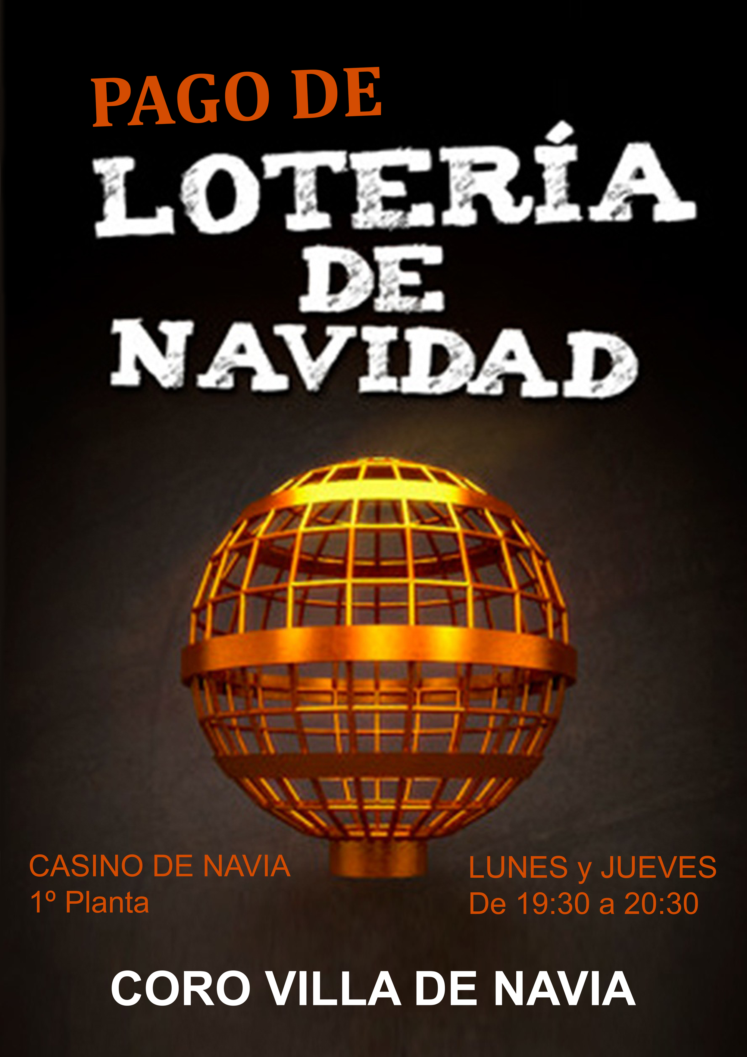 Cartel Pago de la Lotería